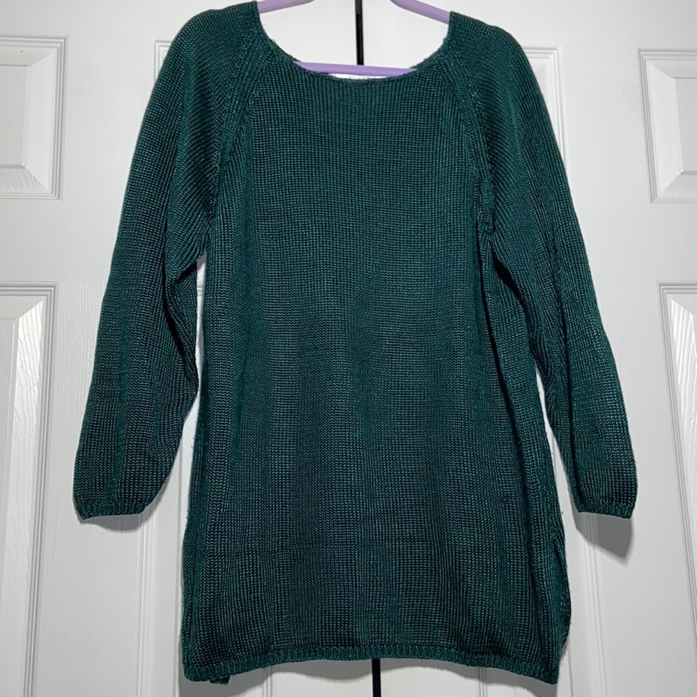 THE LIMITED Emerald Green Tunic Sweater Size M